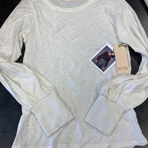 NATION LTD Victoria L/S Top, Off White